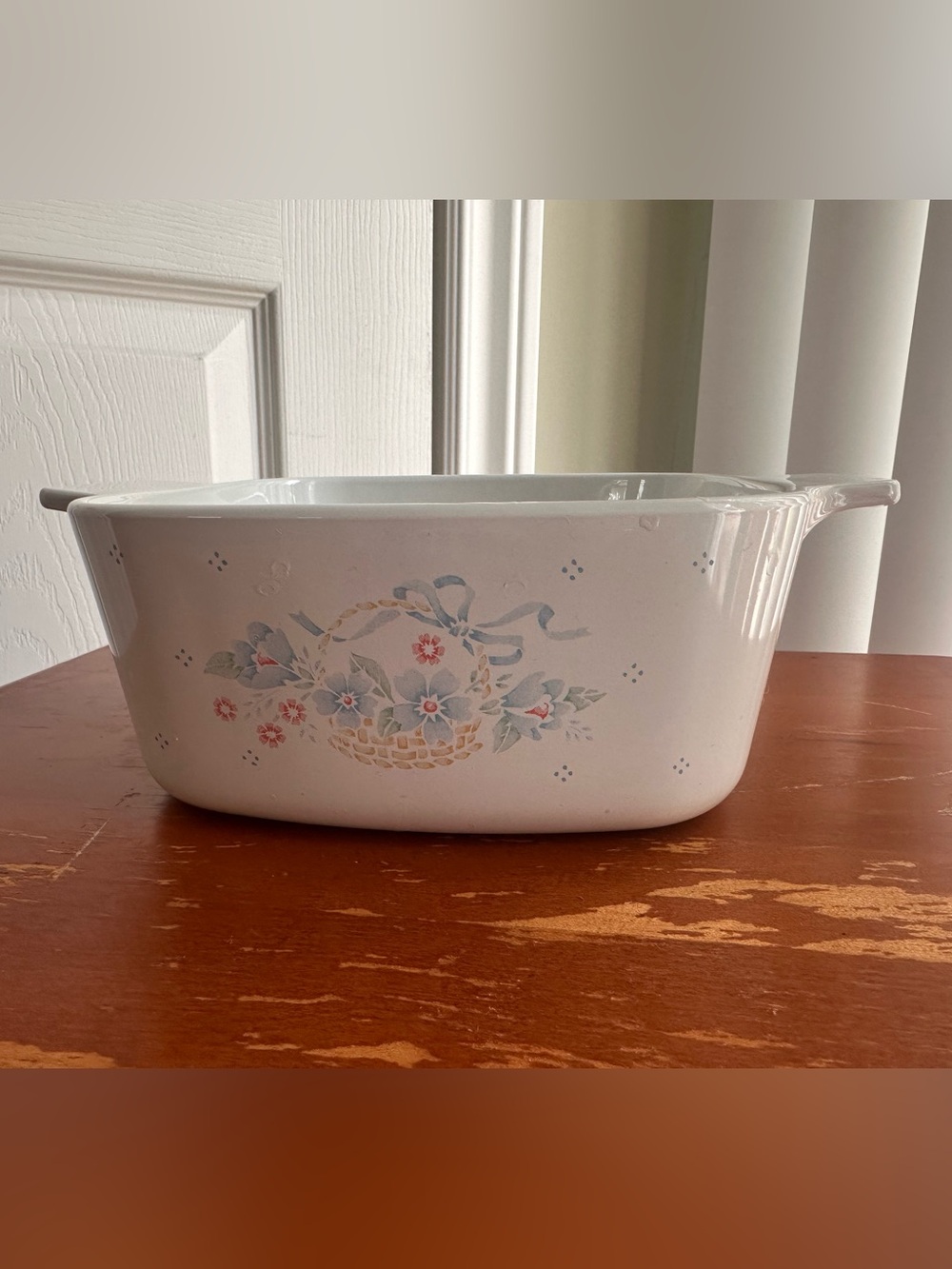Vintage Corning Ware Country Cornflower Blue Ribbon 1.5 L casserole dish